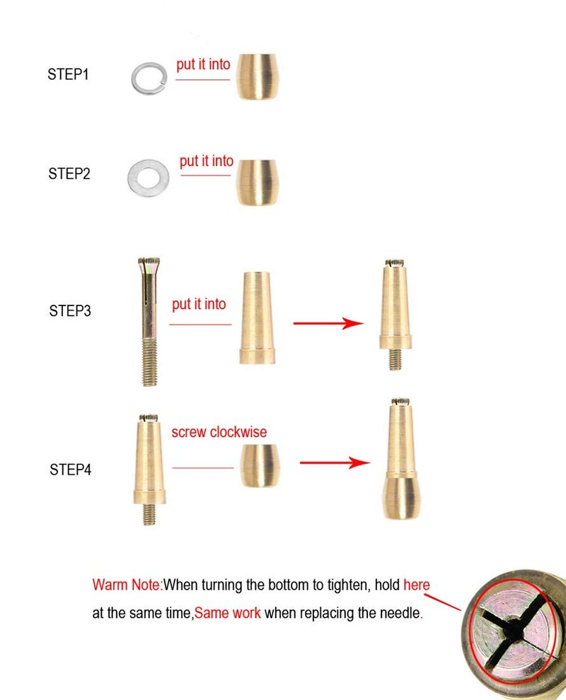 Becho 5 Needles Hand Stitcher Sets Sewing Awl with Copper Handle for Shoe Repair and 150D/150m Sewing Waxed Thread for DIY Sewing Canvas/LeatherCraft(Gold) - Image 5